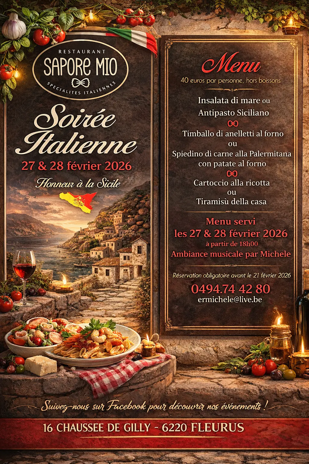 Sapore Mio Event Fevrier 2026
