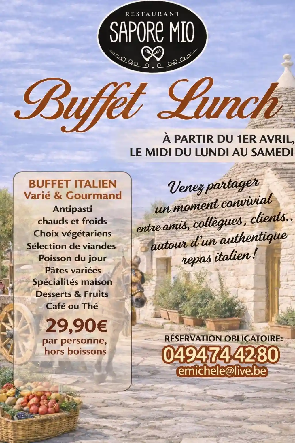 Sapore Mio Buffet Lunch